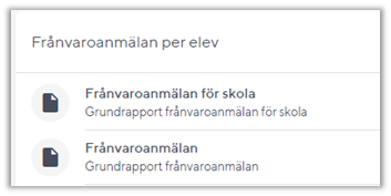 Frånvaroanmälan för elev