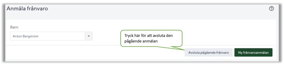 Avsluta en pågående frånvaroanmälan