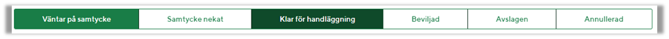 Marking for status Ready for processing