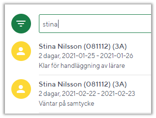 Search field