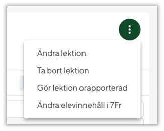 Göra lektionen orapporterad