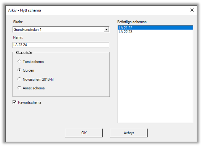 Appen Skola24 - Skapa schema 