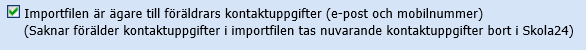 Är boxen i kommer tidigare ev. uppgifter att bytas ur-filen är ägare.