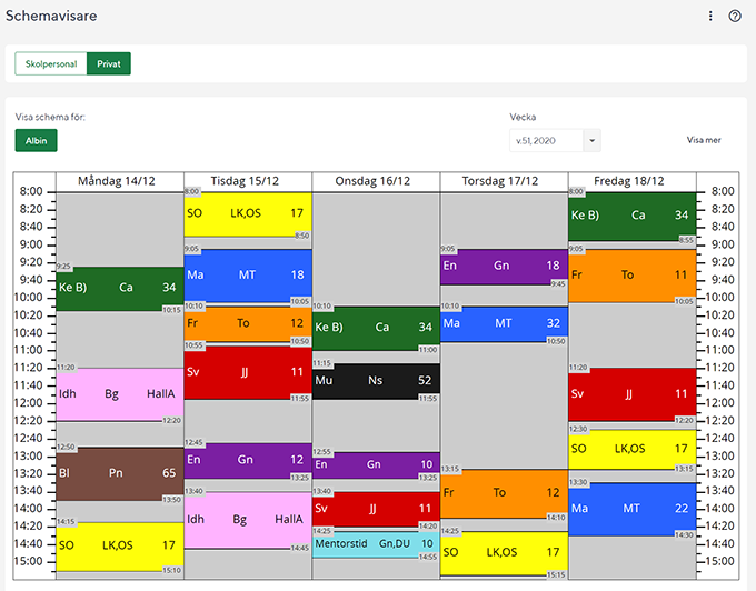 Skola 24 - Support - Schemaläggning Klasslärare