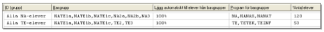 Program för basgrupp
