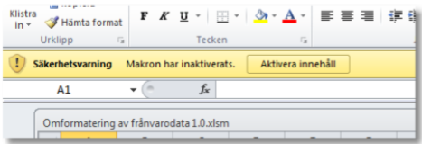 Aktivera innehåll för att klistra in
