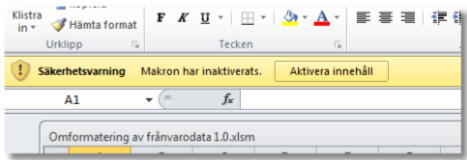 Aktivera innehåll
