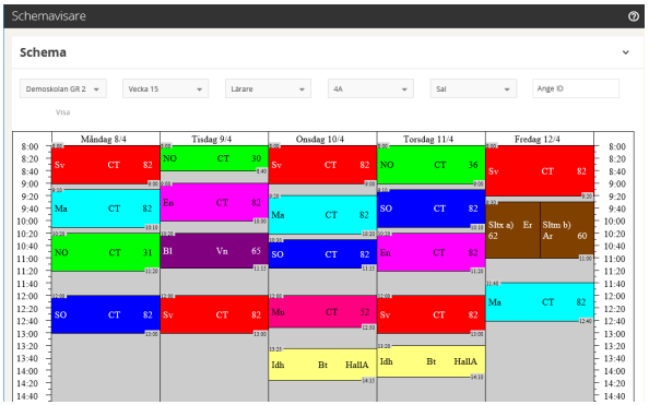 Appen Skola24 - Skapa schema 